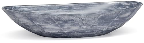 Casa Padrino Lavabo de Lujo Gris/Blanco 60,9 x 29,7 x A. 11,9 cm - Lavabo de hormigón Hecho a Mano - Accesorios de baño de Lujo