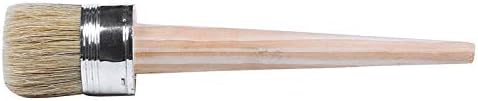 Paint Brushes,Angle Brushes,Paint Tools, Paint Brush 50mm Wooden Handle Round Bristle Chalk Oil Paint Painting Wax Brushes 185mm Long