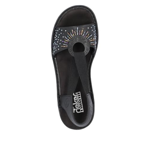 Rieker 60880 Regina Women's Strap Sandals – Classic and Stylish Design with Wide Supportive Straps, Elastic Insert, Lightweight and Shock-Absorbing Comfort for All-Day Wear4