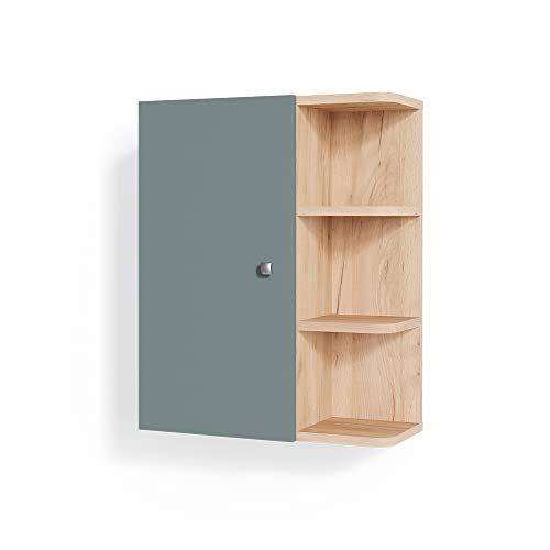 Vicco Mobile bagno Fynn, Verde/Quercia dorata, 47.2 x 59.2 cm