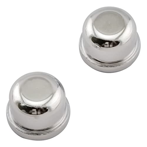 Marrteum 1/2 Inch Tall Lamp Finial Tapped 1/4-27 Knob Lamp Accessories For Lamp Shade Holder Harp Tops, Silver, 2Pcs #TOP5