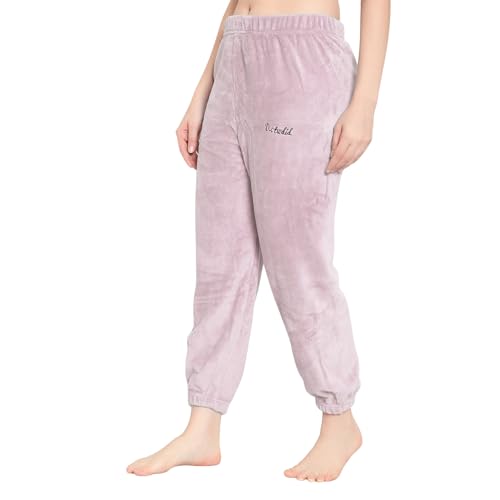 Image of Fashiol Women's Plush Fleece Fur Woolen Pajama Lounge Pants Warm Cozy Winter Wear Relaxed Fit Elastic Waist Soft Sleep Lower Bottoms (M Till 2XL)