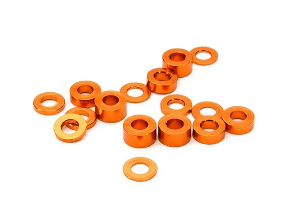 Integy RC Billet Machined 16pcs Aluminum M3x6 Washer Spacer (0.5, 1, 2, 3mm)