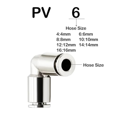 Codo neumático de cobre 90 grados racor rápido angular PV14 para aire comprimido 3