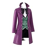 Xiaottcos Anime Alois Trancy Cosplay Costume Men Purple Cool Uniform Suit Halloween Party Set (Purple, S)