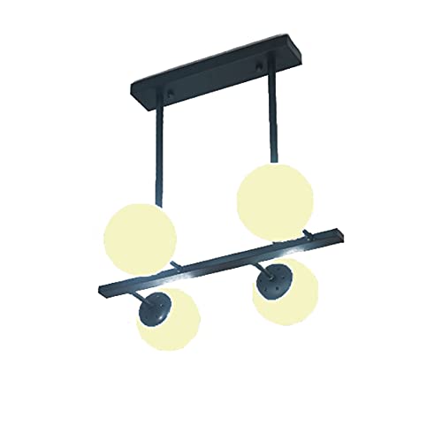 Chandelier long strip noir YRYRYW 95x45cm pour table à manger et bar