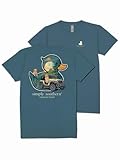 Simply Southern Duck Dogs Relaxed Fit Short Sleeve Women's T-Shirt, Comet Blue (Large)