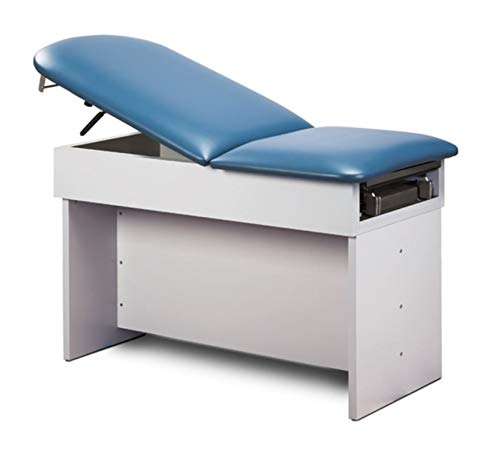 MSEC, Economy Family Practice Exam Table with Pneumatic Back and Extending Leg Rest, Gray Base, Black Upholstery, 400LB Capacity