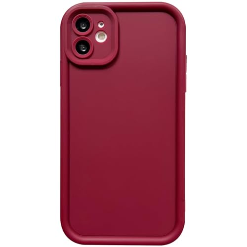 Image of Puxicu Slim Case for iPhone 16 Plus, Enhanced Camera Protection, Shockproof Skin-Friendly Touch Soft Case Cover for iPhone 16 Plus Phone 6.7 inch, Wine