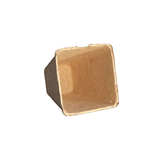 Xgarden 100 Pack 3.15" Square Plant & Seed Starter Peat Pots - Nursery Pots For Vegetables Or Herbs - Use For Germination Or Seedlings #TOP2