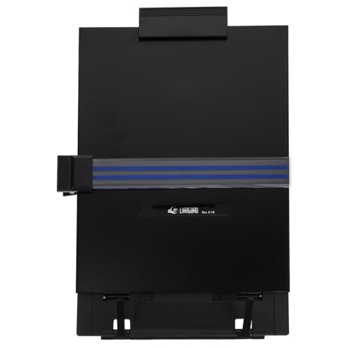 Pupitre de lecture réglable en fer et ABS noir pour bureau