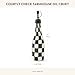 MACKENZIE-CHILDS Farmhouse Oil Cruet, Ceramic Oil-Dispenser Bottle, Black-and-White Courtly Check
