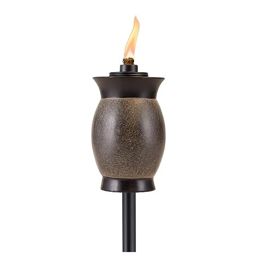 TIKI Brand 64-inch Resin Jar TIKI Torch 4-in-1 Stone Color