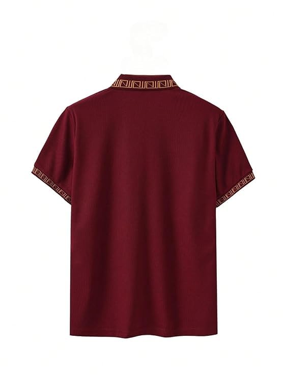 Image of GRECIILOOKS Tshirt for Man | Polycotton Regular Fit Half Sleeve Mens Tshirt | Polo Casual T Shirt for Man | Perfect for Golf, Travel & Outdoor Casual Look