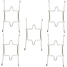 5Pcs 6-Inch Small Invisible Plate Wire Hanger Wall Holders with Protective Rubber Cover for 5" to 7" Decorative Tray