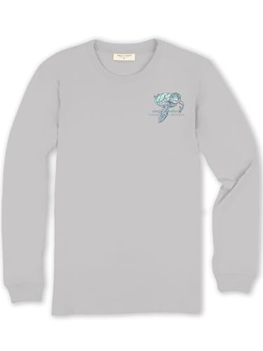 Simply Southern Grow with The Flow - Track Turtle - Youth Long Sleeve T-Shirt - White Water2