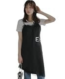 [ニッセン] トップス レディース 高身長 サテンレースアシメキャミソールチュニック トールサイズ Essenave 黒 LLTT