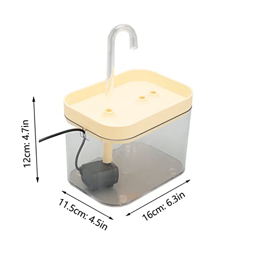 Fuente para gato transparente silenciosa dispensador de agua miniatura 6