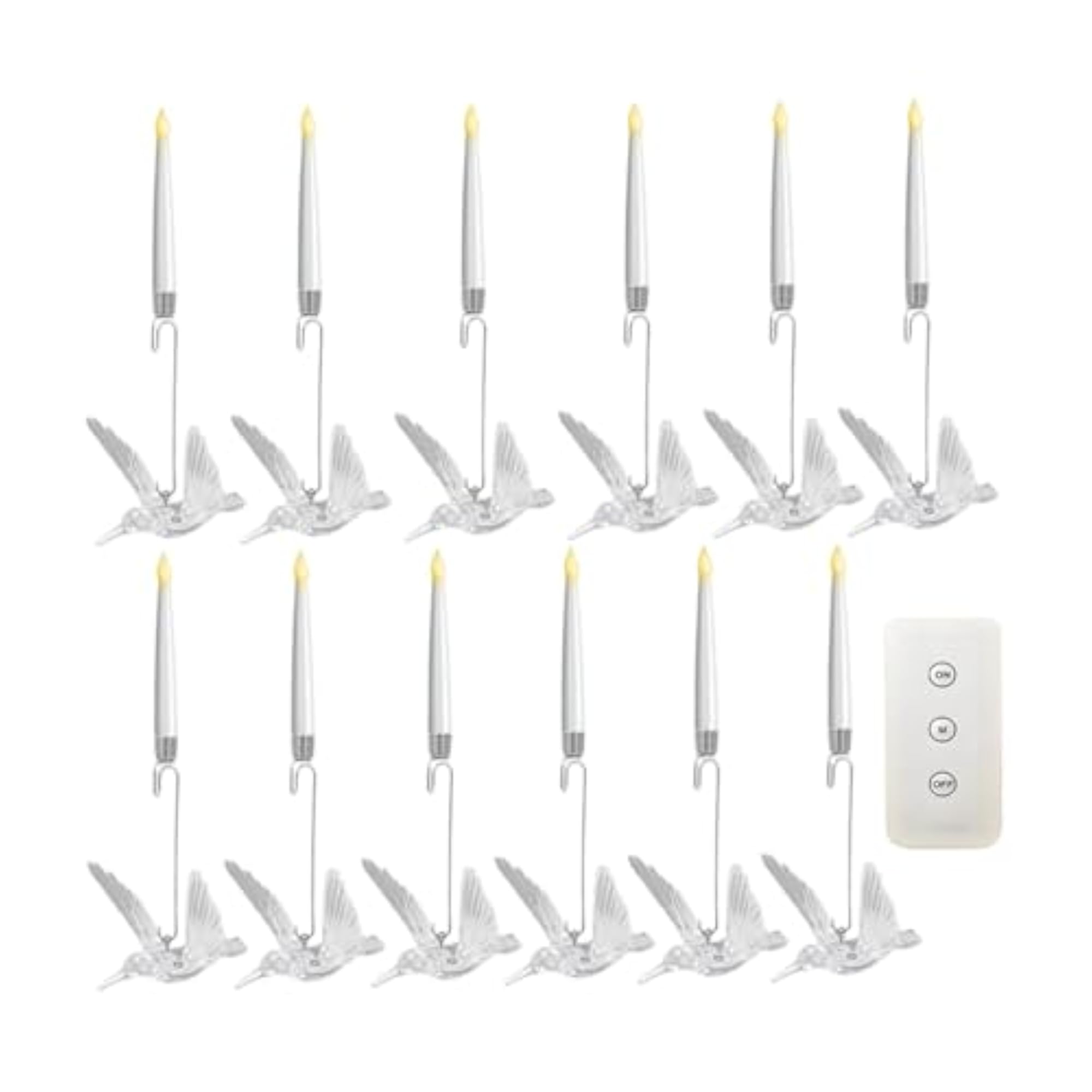 12 Pieces LED Short Taper Candles for Wedding