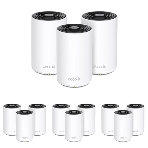Image of TP-Link Deco XE70 Pro AXE4900 Tri-Band WiFi 6E Mesh WiFi System - 2.5G WAN /LAN Ports,4.9 Gbps Wi-Fi 7,200 Sq. Ft Coverage,Connect up to 200 Devices,6 GHz Band,(Pack of 12)