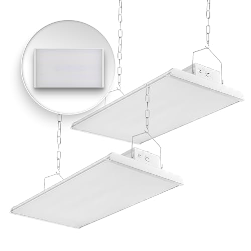Konlite 2 Pack Linear LED Bay Ceiling Shop Light - 2 Ft - 105W 5000K 1-10V Dimming 14170 Lumens...