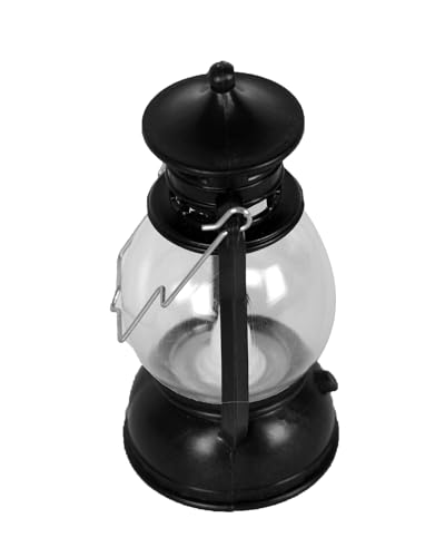 Image of Homesake 2 pcs Flameless and Smokeless Acrylic Antique LED Lantern Hurricane Lamp and Wall Hanging Candle Light, Diwali Candles for Ramadan Decorations for Home, Ramadan Lanterns for Home (Black)