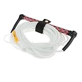 Aymzbd Wake Board Water Ski Rope, Wakeboard Tow Rope with Handle Grip, Lightweight 23M Wakeboard for Water Skis, White Rope