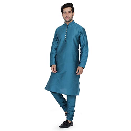 Image of Royal Kurta Mens Silk Blend Long Kurta (Only Kurta)
