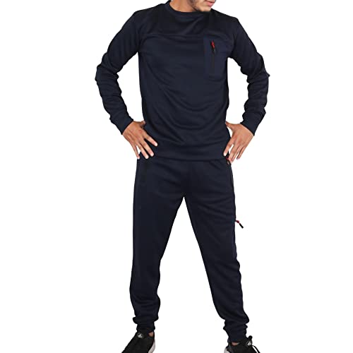Survêtement de sport uni pour homme ensemble jogging confortable du S au XL