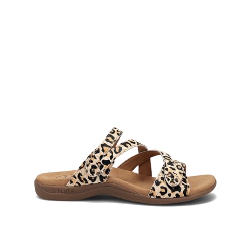 Image of Taos Double U Premium Leather Women's Sandal - Stylish Adjustable Strap Design with Arch Support, Cooling Gel Padding for All-Day Enjoyment and Walking Comfort
