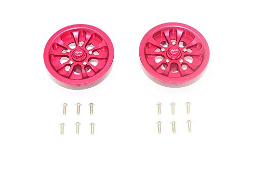 GPM Racing Axial SCX10 II UMG10 (AXI90075) Aluminum Front Or Rear 5 Lug Rim - 1Pr Set Red