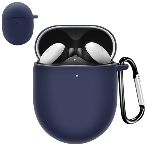 Miimall Google Pixel Buds Pro 2 2024�N�ŃP�[�X�J�o�[ �L�[�`�F�[���t�� �t�����gLED���P�[�X Google Pixel Buds Pro 2022�p �\�t�g�V���R�� ���S�ی�X�L�� �K�[���Y/�����Y/���f�B�[�X�p �~