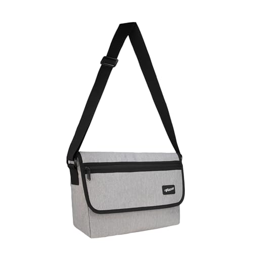 Image of F Gear Kyoto Grey 8L Premium Tablet Sling Bag | Melange Herringbone Fabric | Fits 15 inch Laptop /Tablet | Lightweight, 1 Compartment & 2 Pockets | Ideal for Work, College, Daily Commute & Travel
