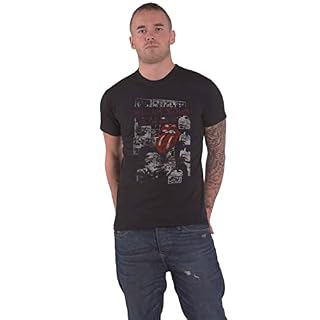 The Rolling Stones T Shirt Elite Faded Band Logo Nouveau Officiel Homme Noir Size XXL - Les Beatles, Paul McCartney, John Lennon, RIngo Starr, George Harrison