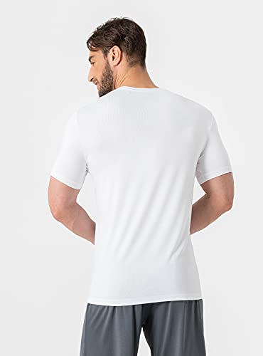 David Archy Men's 3 Pack Bamboo Rayon Underwear Soft Comfy V-Neck Undershirts (M, White) #TOP3