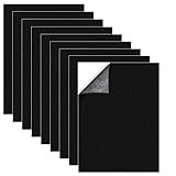 9 Stück Moosgummi Selbstklebend, Schwarz Schaumstoff Platten, Eva Schaumstoffplatte mit Kleberücken, rutschfeste Schaumstoffmatte Selbstklebende für Möbel Bastelarbeiten (300 * 200 * 1/2/3mm)