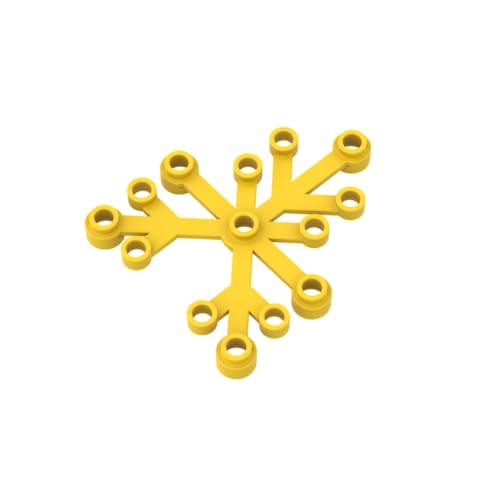 Gobricks 2417 Ornaments Plant, Leaves 6 x 5 50 Pieces GDS-1437 Compatible with Lego Building Blocks Color:Yellow 030