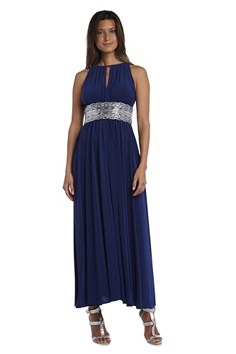 R&M Richards Women's One Size Glow Cutaway Slit Dress