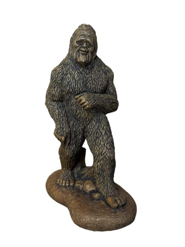 Solid Rock Stoneworks Bigfoot Concrete Garden Statue – Outdoor Sasquatch