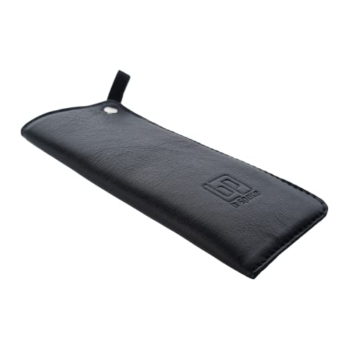 Estojo Porta Óculos Flexível - Kit com 2 - b-spoke Brasil - Couro Legítimo (Preto)