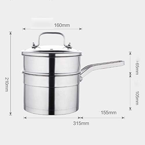 Stainless Steel Small Steamer Single and Layer Baby Food Supplement Uncoated Pot Small Household Steamer