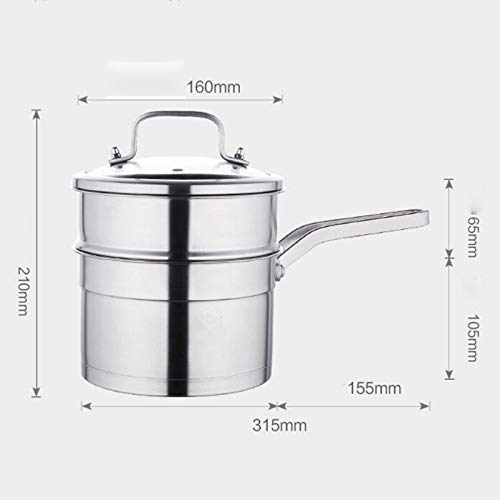 Vaporera pequeña de Acero Inoxidable, suplemento alimenticio for bebés de una y Dos Capas, Olla sin Recubrimiento, vaporera pequeña for el hogar