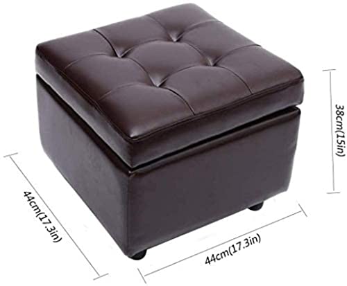 Pouf de rangement capitonné coffre compact et repose-pieds rembourré de table basse