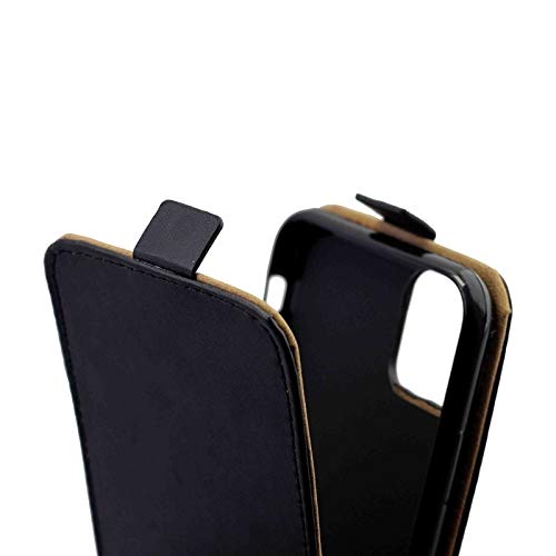 Étui flip vertical haut et bas iPhone 11 Pro Max coque rigide noire