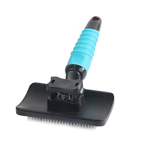 PAWISE Dog Self Cleaning Slicker Brush Pet Grooming Brush for Cats Hair Remover Dog Shedding Grooming Tools