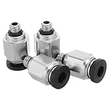 MAGICLULU 4pcs M5 Threaded Straight Quick Connect Copper Pneumatic Hose Fittings Push to Connect Tube Connectors for Air Tools and Industrial Use