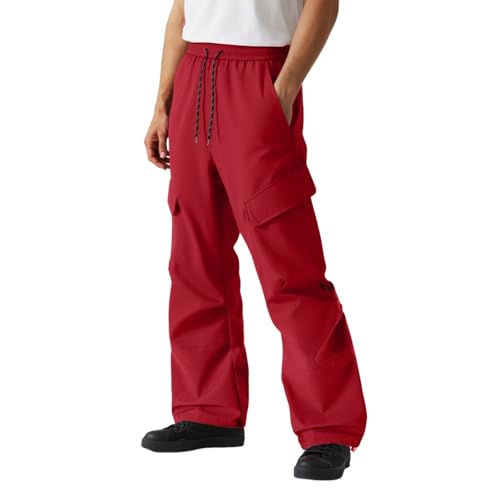 Pantalones De Hombre con Goma En La Cintura Beige Fit Baratos Olivo Roto Naranja Algodón Largo Correr Especial Zanahoria Tubo Agua Army Masculino Overol Push Normales Motorista