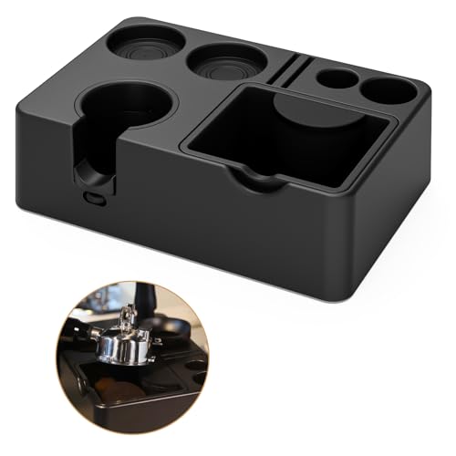 Comparison: Best Espresso Tamping Station 4 MEION Espresso Tamping Station, Detachable Espresso Knock Box and Tamp Station, 10 in 1 Espresso Organizer Fits 51, 54, 58MM Espresso Tamper, Portafilter, Distributor Puck Screen Espresso Accessories