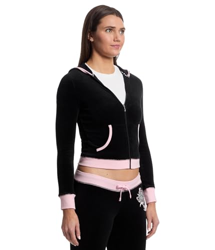 Juicy Couture Women's Vday Heritage Track Jacket with Contrast Rib2