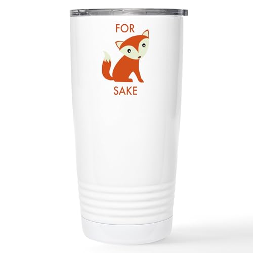 CafePress For Fox Sake Stainless Steel Travel Mug 20 oz. Insulated Stainless Steel Coffee Tumbler